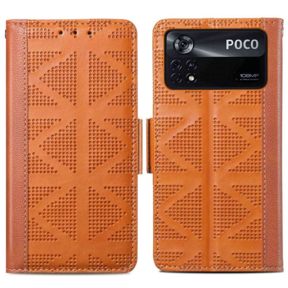 Folio-hoesje voor Poco X4 Pro 5G Vintage Stijl