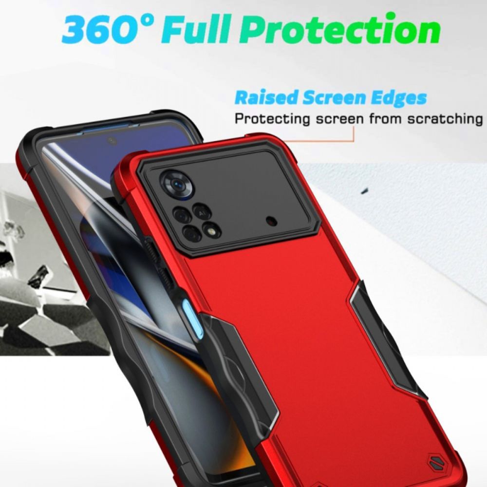 Hoesje voor Poco X4 Pro 5G Metaaleffect Hybride