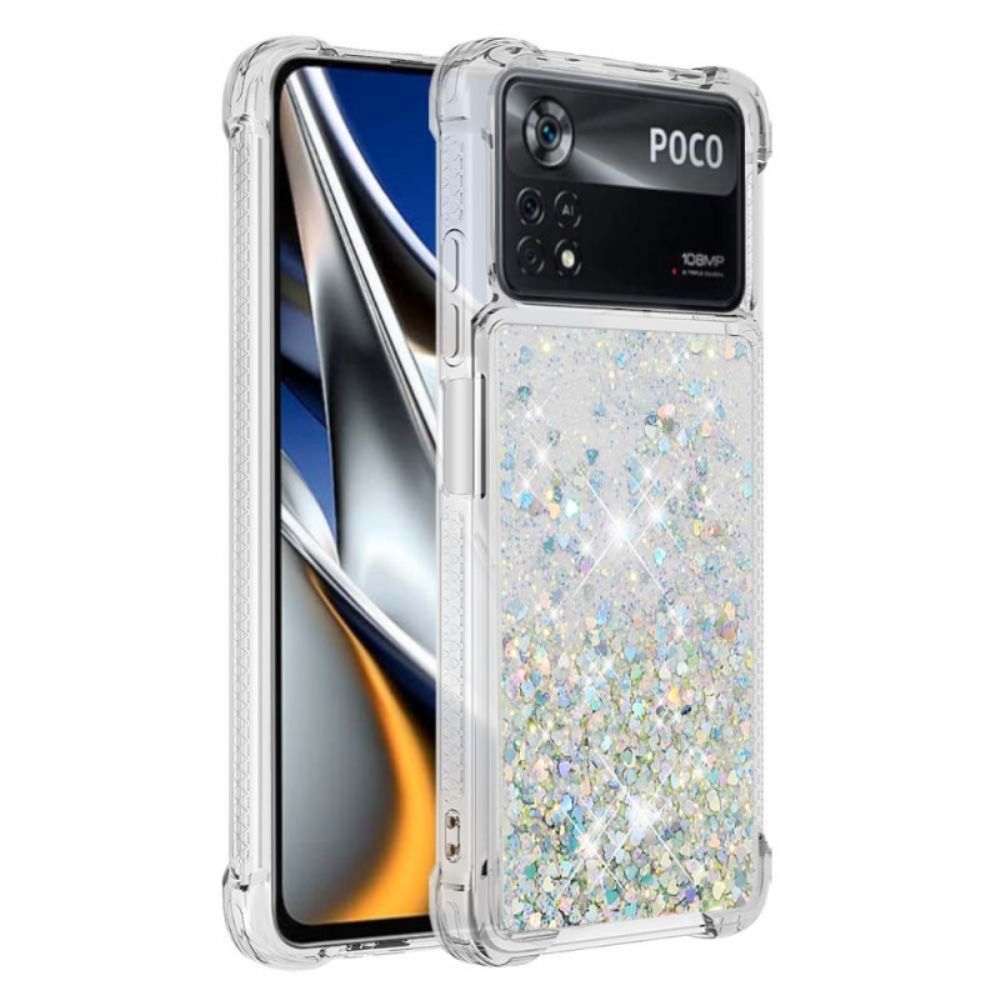 Hoesje voor Poco X4 Pro 5G Verlangen Glitter