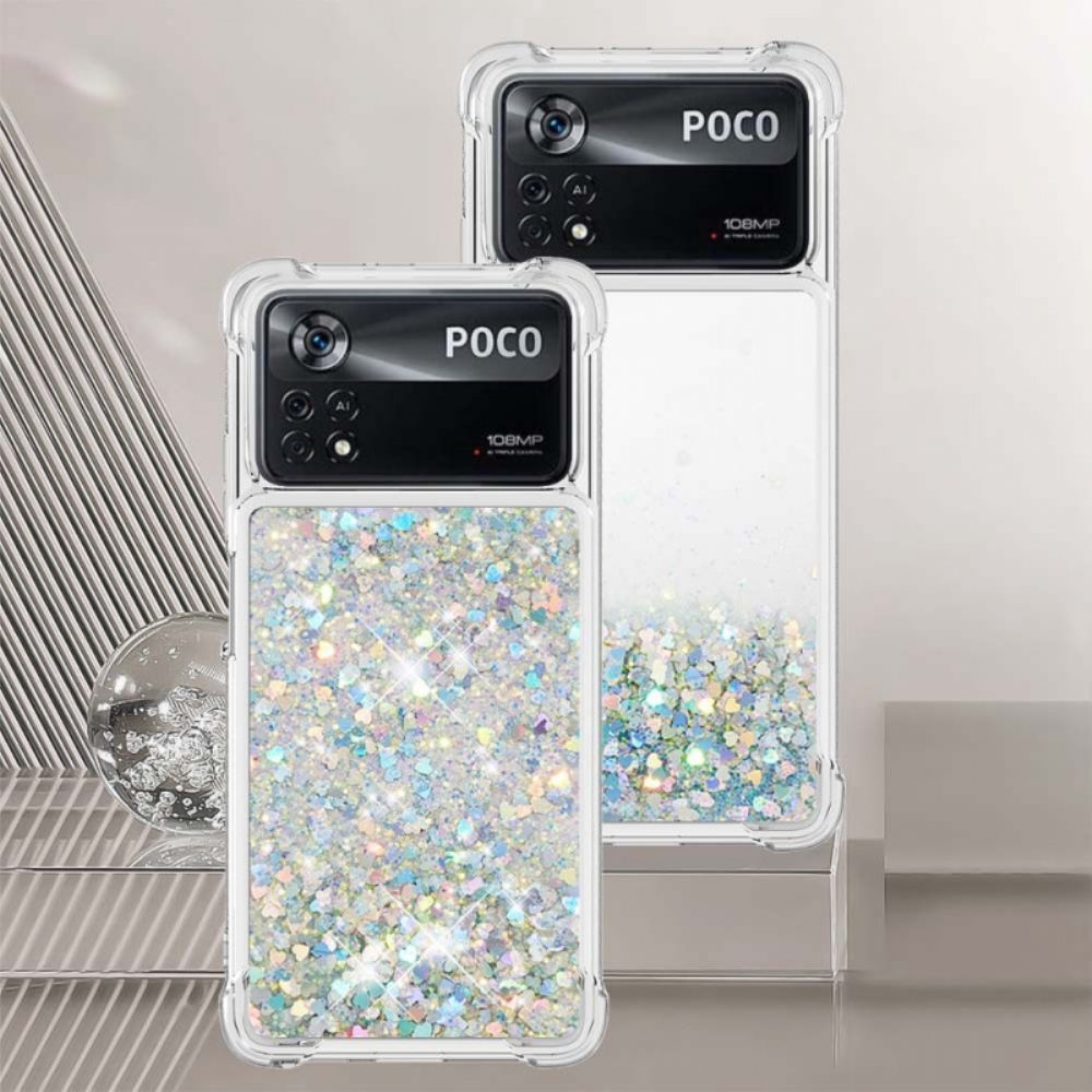 Hoesje voor Poco X4 Pro 5G Verlangen Glitter