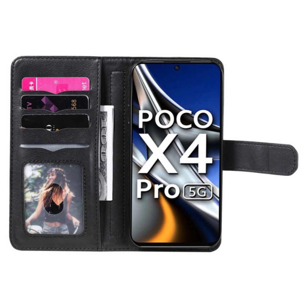 Leren Hoesje voor Poco X4 Pro 5G 10 Kaarthouder