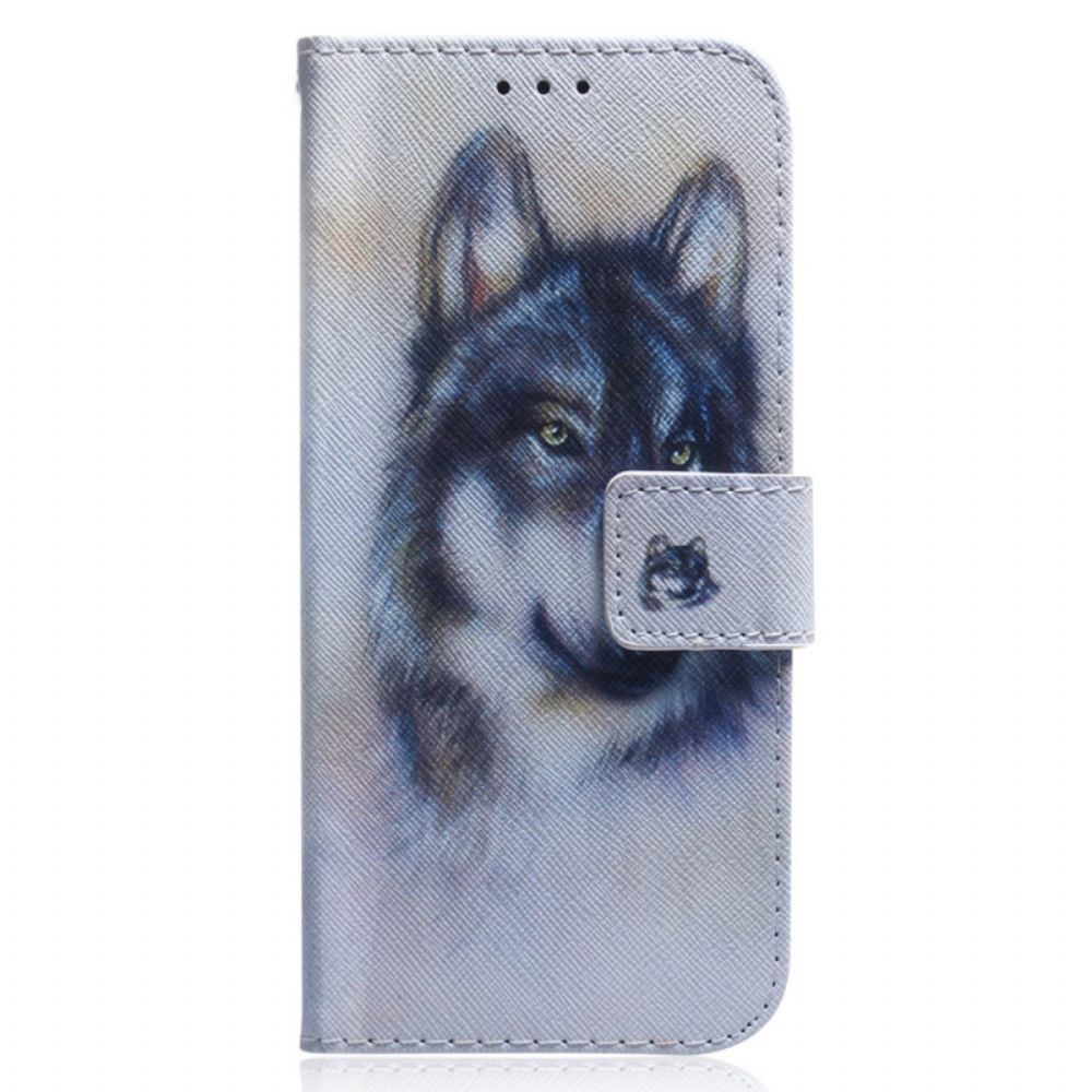 Leren Hoesje voor Poco X4 Pro 5G Aquarel Hond