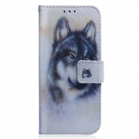 Leren Hoesje voor Poco X4 Pro 5G Aquarel Hond