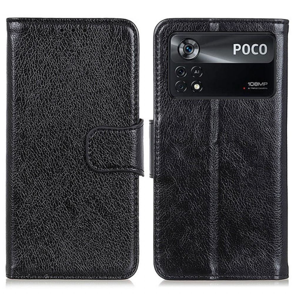 Leren Hoesje voor Poco X4 Pro 5G Gesplitst Nappaleer