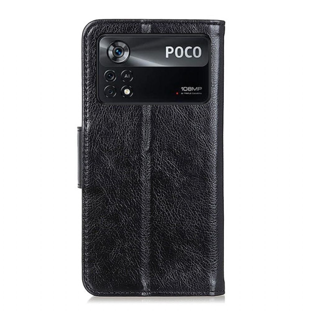 Leren Hoesje voor Poco X4 Pro 5G Gesplitst Nappaleer