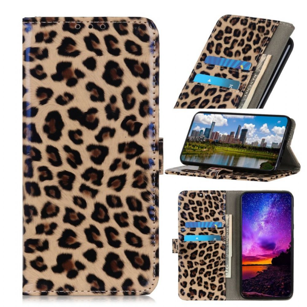 Leren Hoesje voor Poco X4 Pro 5G Luipaardhuideffect