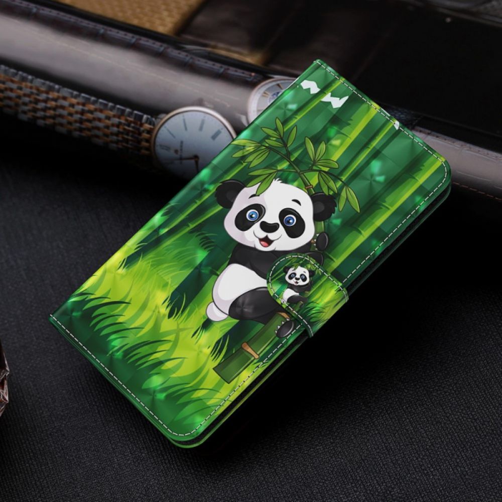 Leren Hoesje voor Poco X4 Pro 5G Met Ketting Thong Panda