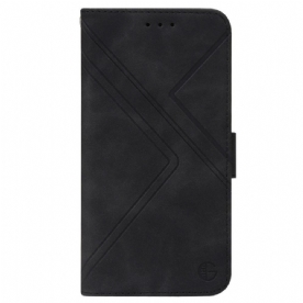 Leren Hoesje voor Poco X4 Pro 5G Rfid Discreet Patroon