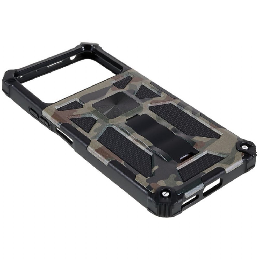 Telefoonhoesje voor Poco X4 Pro 5G Camouflage Verwijderbare Ondersteuning