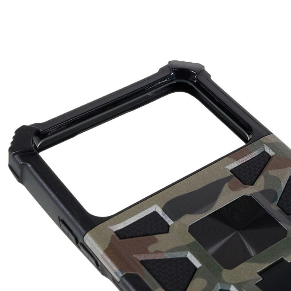 Telefoonhoesje voor Poco X4 Pro 5G Camouflage Verwijderbare Ondersteuning