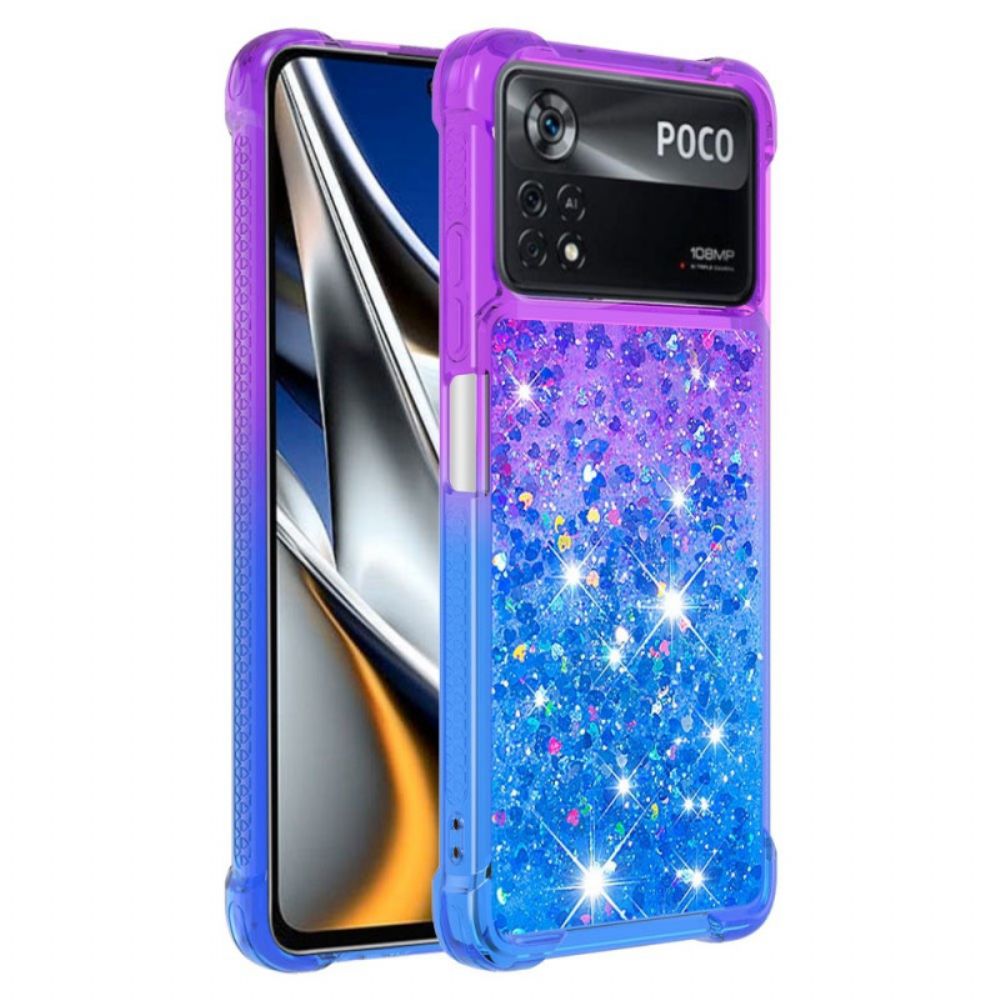 Telefoonhoesje voor Poco X4 Pro 5G Kleur Pailletten