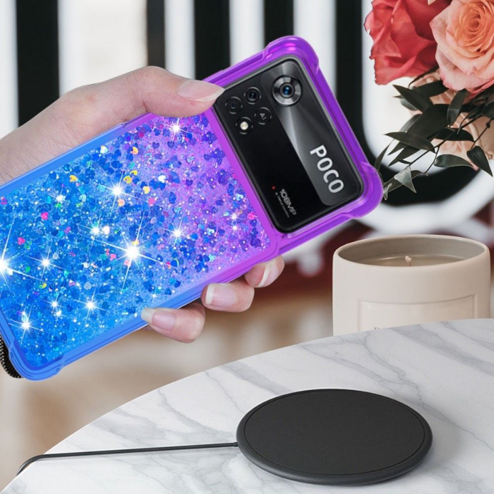 Telefoonhoesje voor Poco X4 Pro 5G Kleur Pailletten