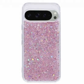 Case Hoesje Google Pixel 9 Telefoonhoesje Glitter-ontwerp