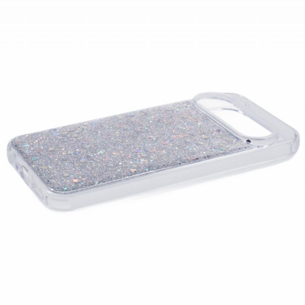 Case Hoesje Google Pixel 9 Telefoonhoesje Glitter-ontwerp