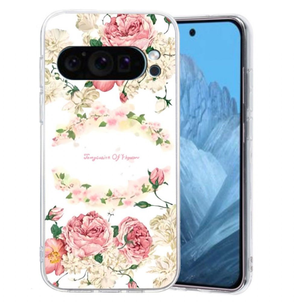 Cover Hoesje Google Pixel 9 Telefoonhoesje Vrijheidsbloemen