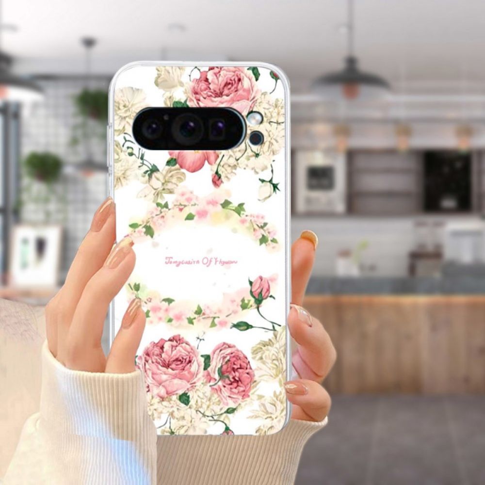 Cover Hoesje Google Pixel 9 Telefoonhoesje Vrijheidsbloemen