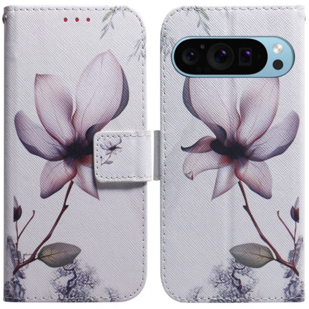 Folio-hoesje Google Pixel 9 Roze Bloem