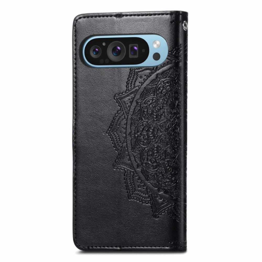 Folio-hoesje Google Pixel 9 Telefoonhoesje Barok Mandala Met Riempje