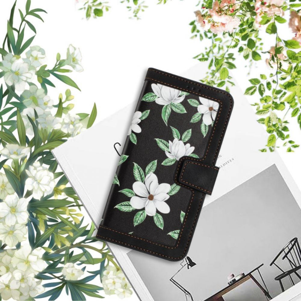 Leren Hoesje Google Pixel 9 Bloemenband Bescherming Hoesje