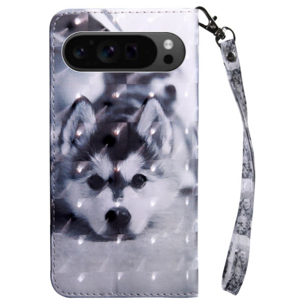 Leren Hoesje Google Pixel 9 Husky Met Riem Bescherming Hoesje