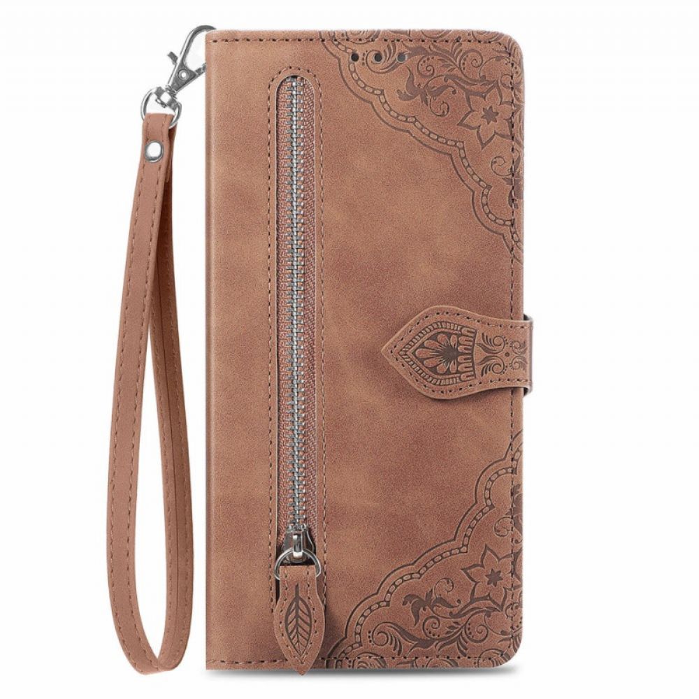 Leren Hoesje Google Pixel 9 Kanten Clutch Met Riempje