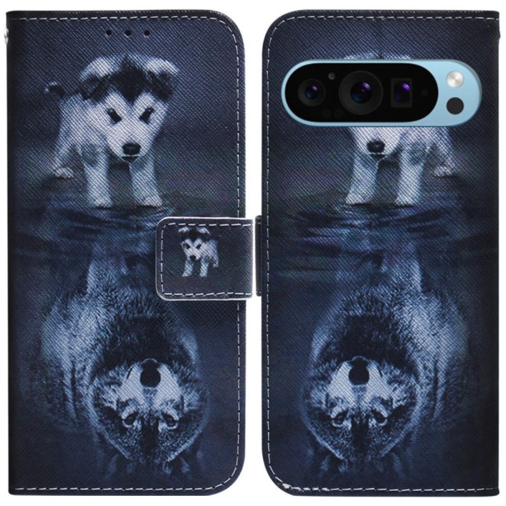 Leren Hoesje Google Pixel 9 Puppydroom Bescherming Hoesje