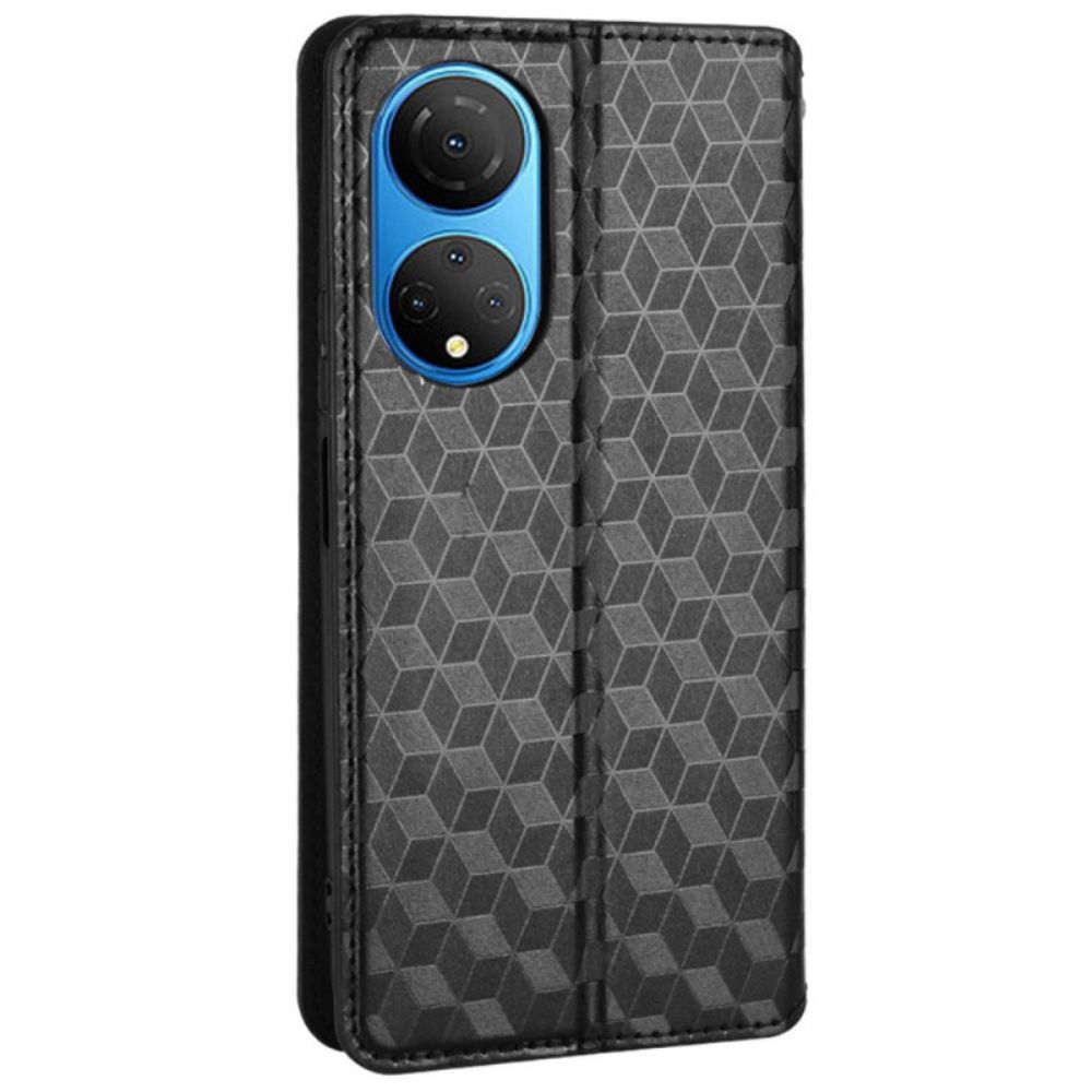 Bescherming Hoesje voor Honor X7 Folio-hoesje Diamant Leder Effect