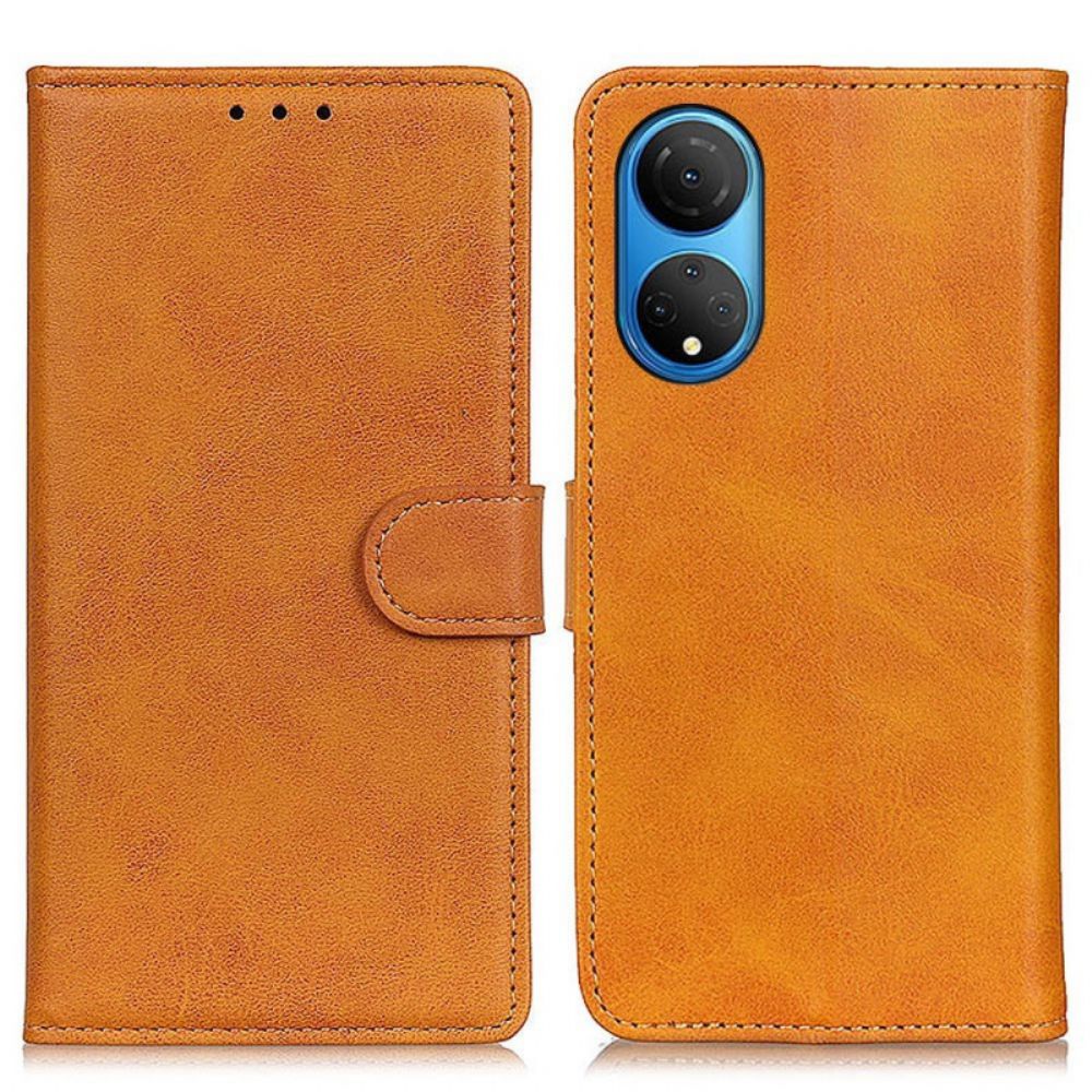 Folio-hoesje voor Honor X7 Retro Leereffect Mat