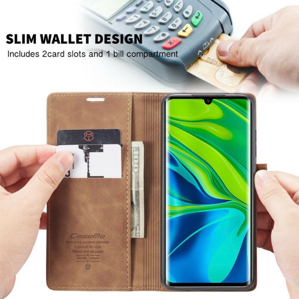 Bescherming Hoesje voor Xiaomi Mi Note 10 / 10 Pro Folio-hoesje Caseme Kunstleer