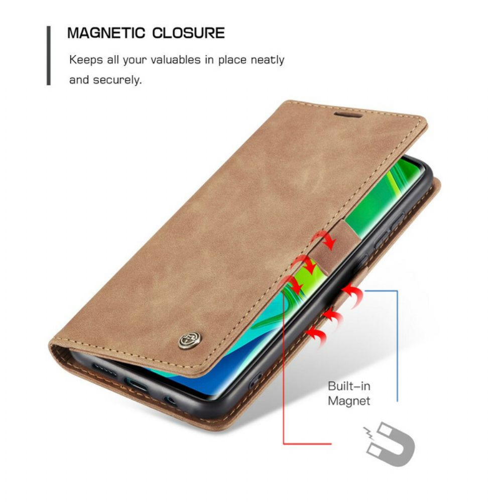 Bescherming Hoesje voor Xiaomi Mi Note 10 / 10 Pro Folio-hoesje Caseme Kunstleer