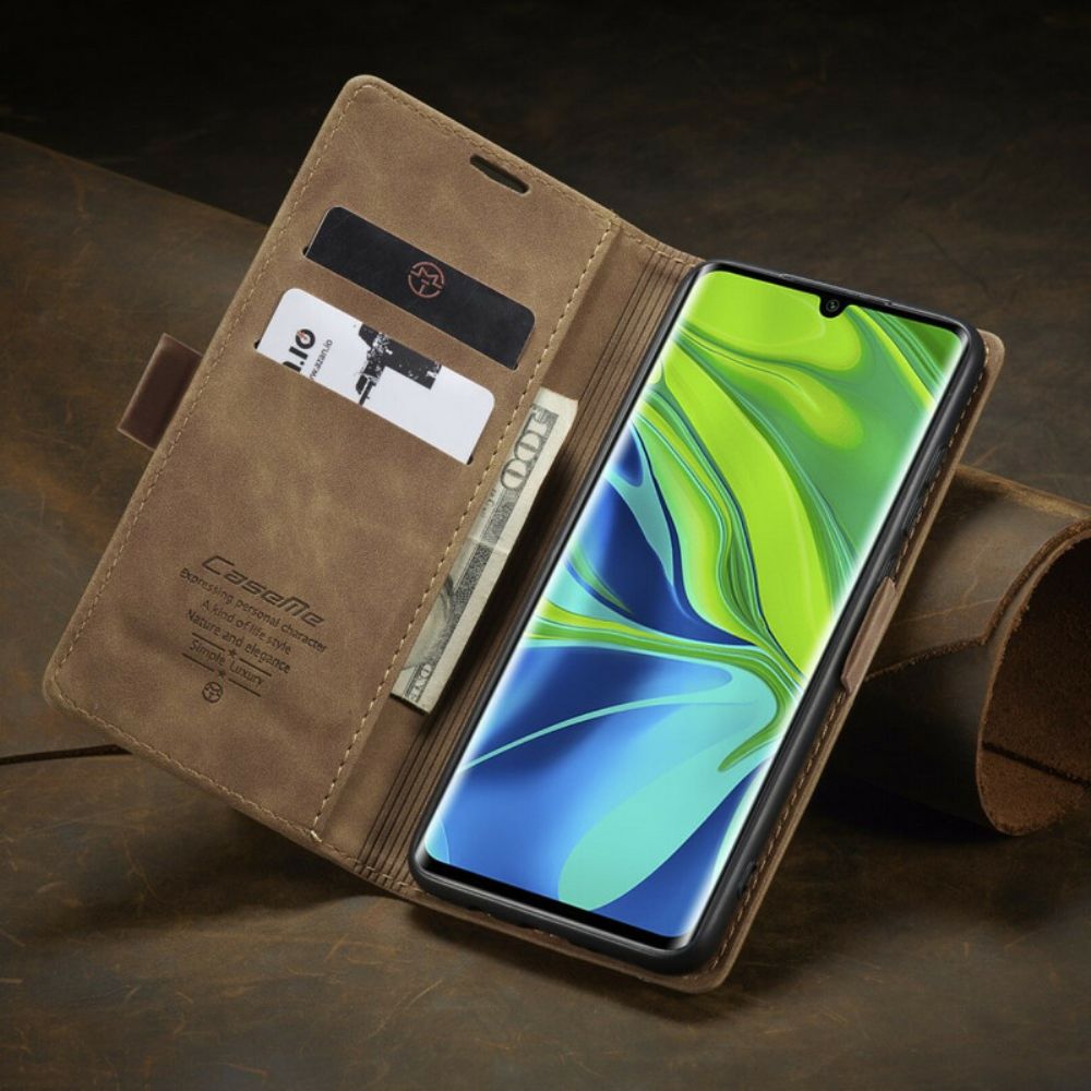 Bescherming Hoesje voor Xiaomi Mi Note 10 / 10 Pro Folio-hoesje Caseme Kunstleer