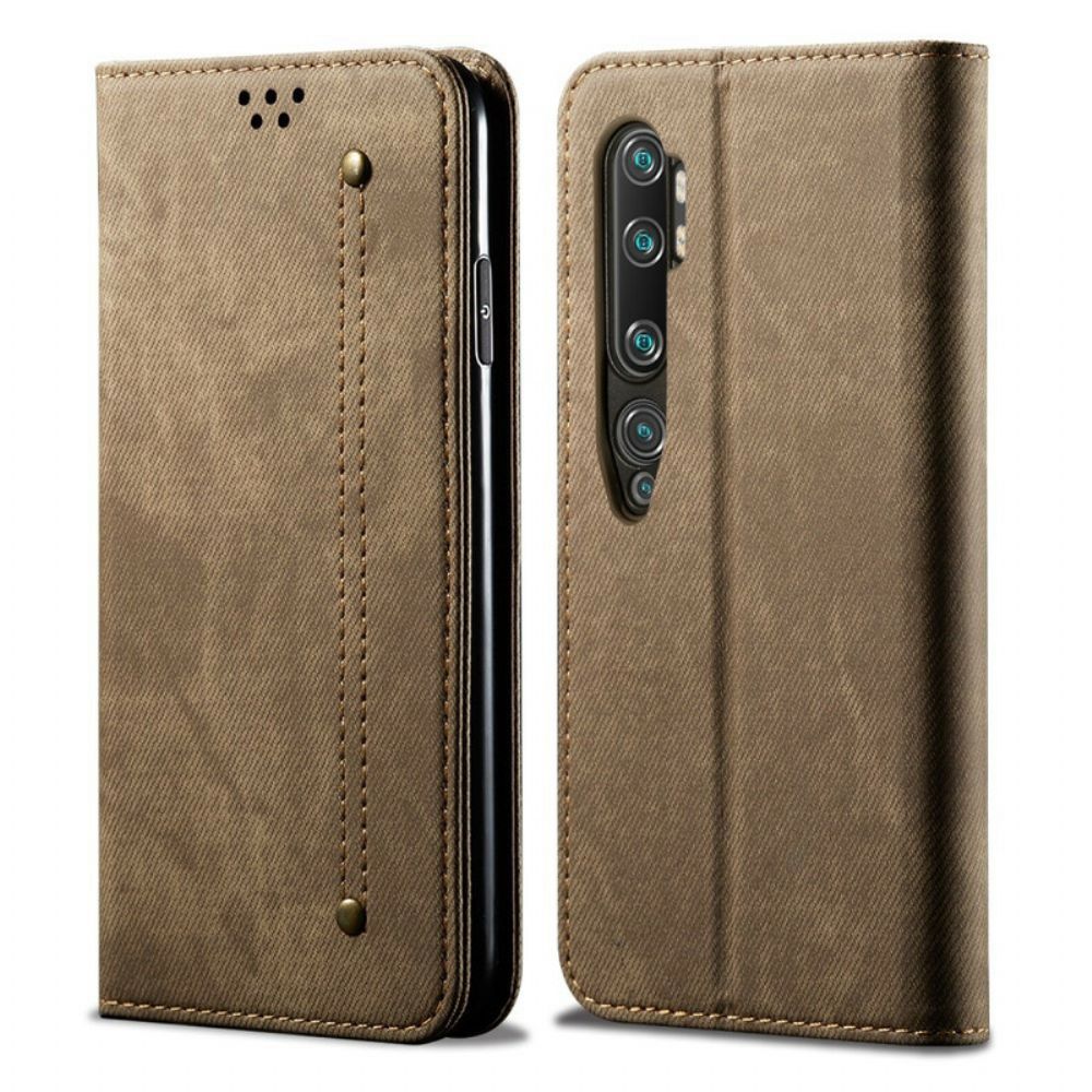 Bescherming Hoesje voor Xiaomi Mi Note 10 / 10 Pro Folio-hoesje Denimdoek