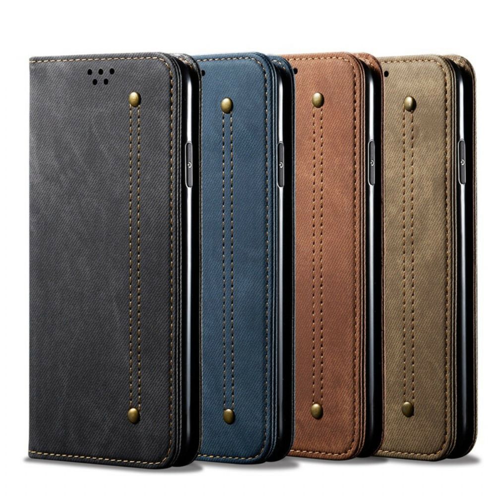 Bescherming Hoesje voor Xiaomi Mi Note 10 / 10 Pro Folio-hoesje Denimdoek