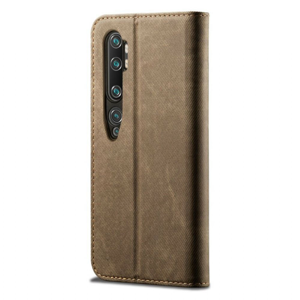 Bescherming Hoesje voor Xiaomi Mi Note 10 / 10 Pro Folio-hoesje Denimdoek