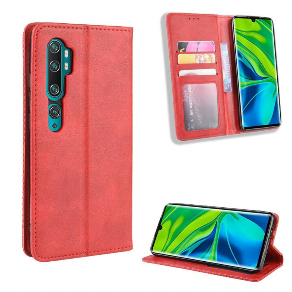 Bescherming Hoesje voor Xiaomi Mi Note 10 / 10 Pro Folio-hoesje Vintage Gestileerd Leereffect