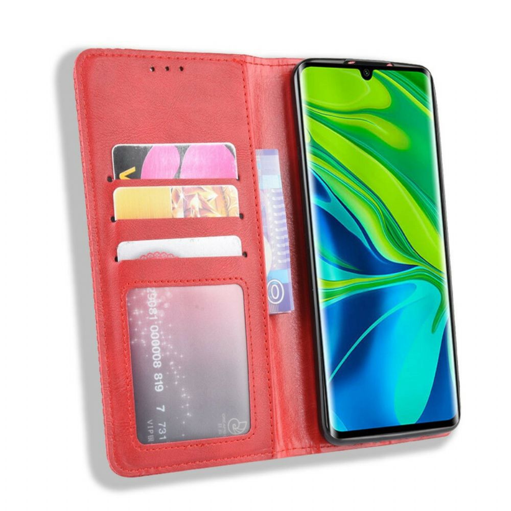 Bescherming Hoesje voor Xiaomi Mi Note 10 / 10 Pro Folio-hoesje Vintage Gestileerd Leereffect