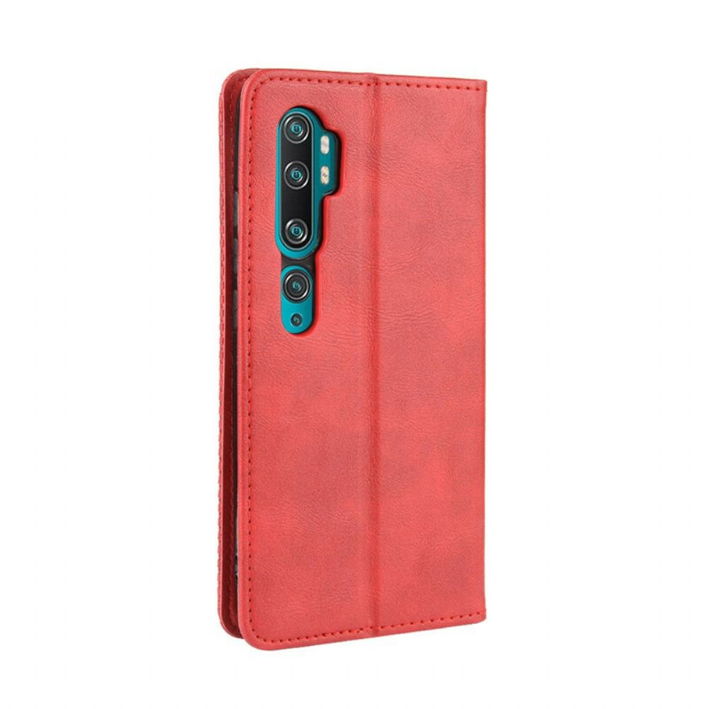 Bescherming Hoesje voor Xiaomi Mi Note 10 / 10 Pro Folio-hoesje Vintage Gestileerd Leereffect