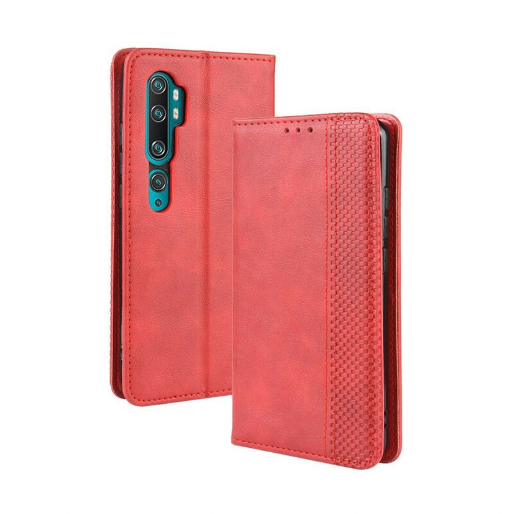 Bescherming Hoesje voor Xiaomi Mi Note 10 / 10 Pro Folio-hoesje Vintage Gestileerd Leereffect