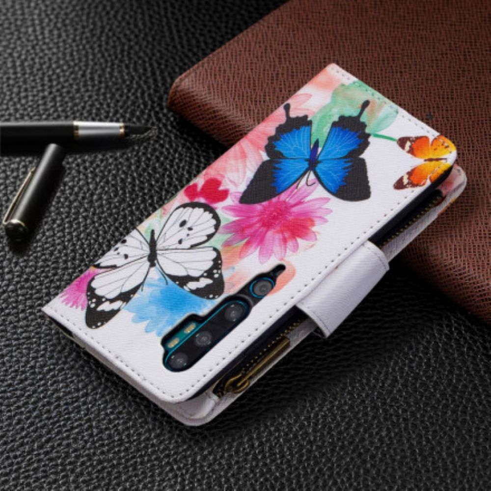 Flip Case voor Xiaomi Mi Note 10 / 10 Pro Vlinderszak Met Rits