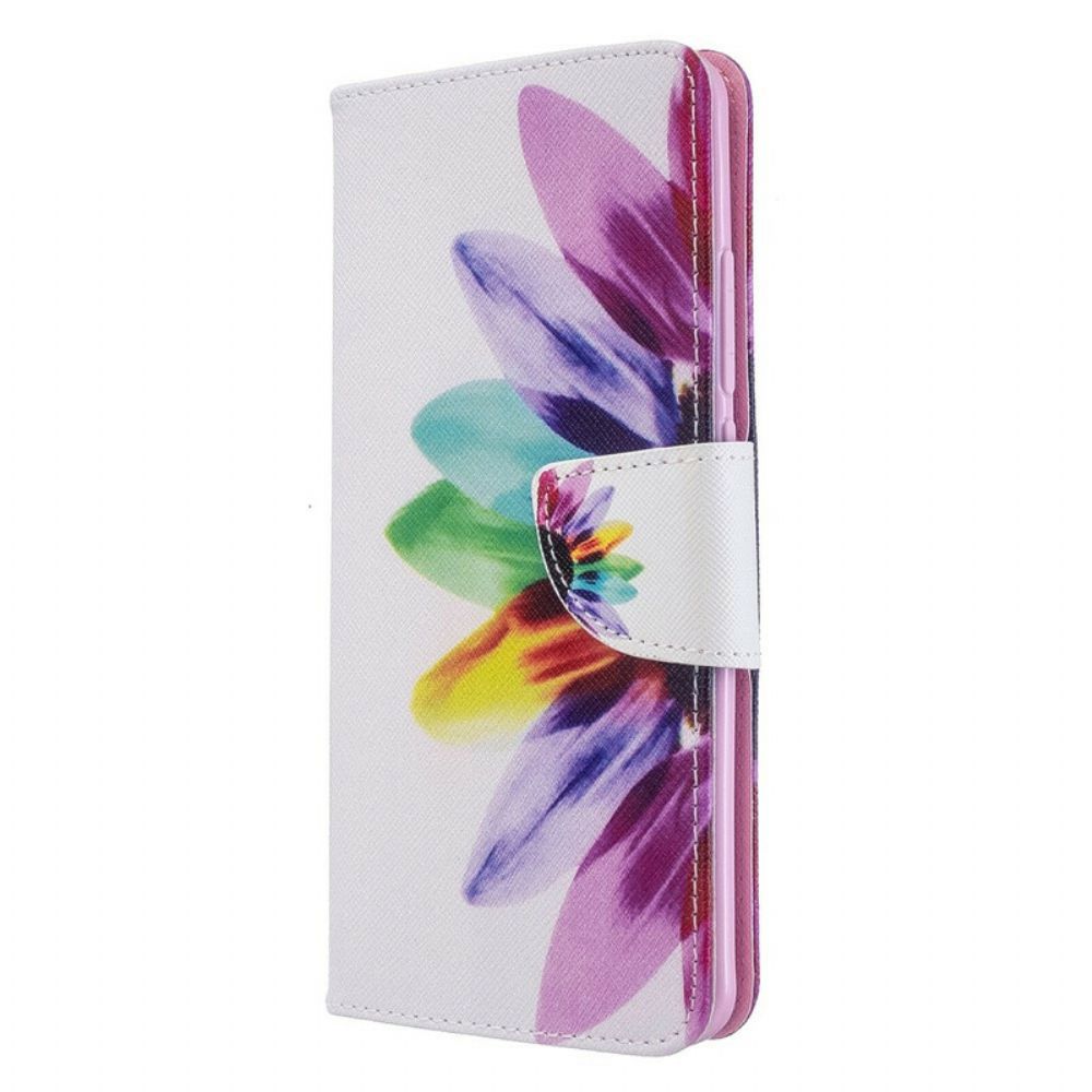 Folio-hoesje voor Xiaomi Mi Note 10 / 10 Pro Aquarel Bloem