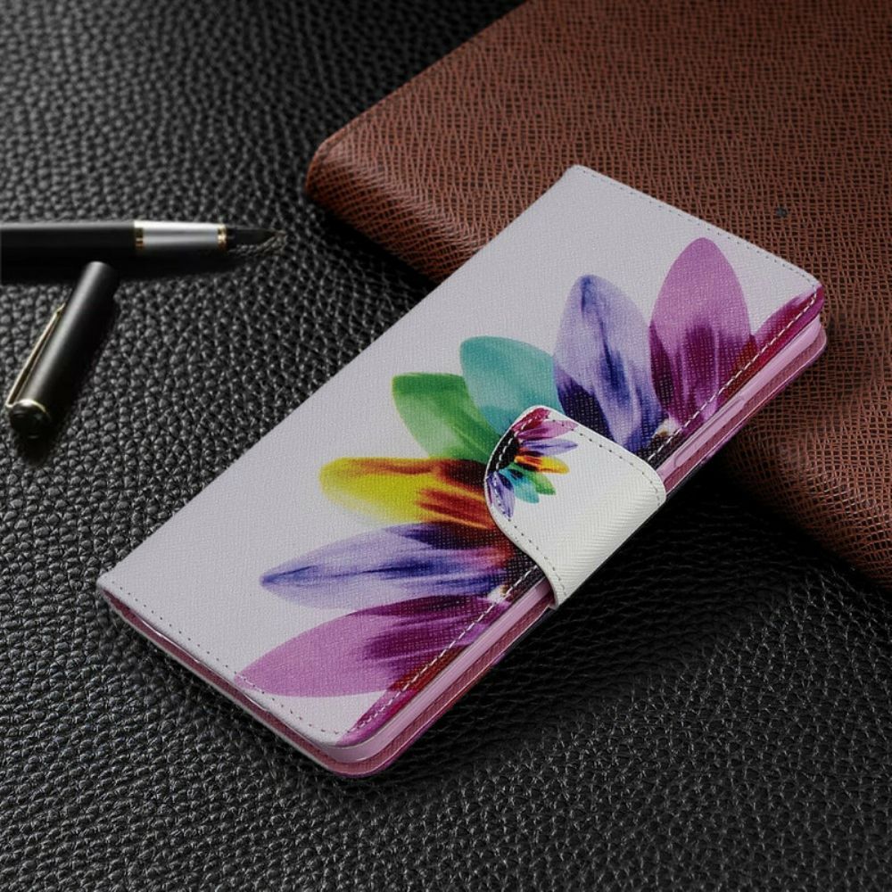 Folio-hoesje voor Xiaomi Mi Note 10 / 10 Pro Aquarel Bloem