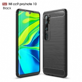 Hoesje voor Xiaomi Mi Note 10 / 10 Pro Geborstelde Koolstofvezel