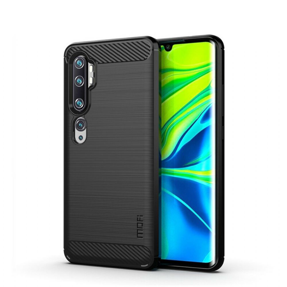 Hoesje voor Xiaomi Mi Note 10 / 10 Pro Mofi Geborstelde Koolstofvezel