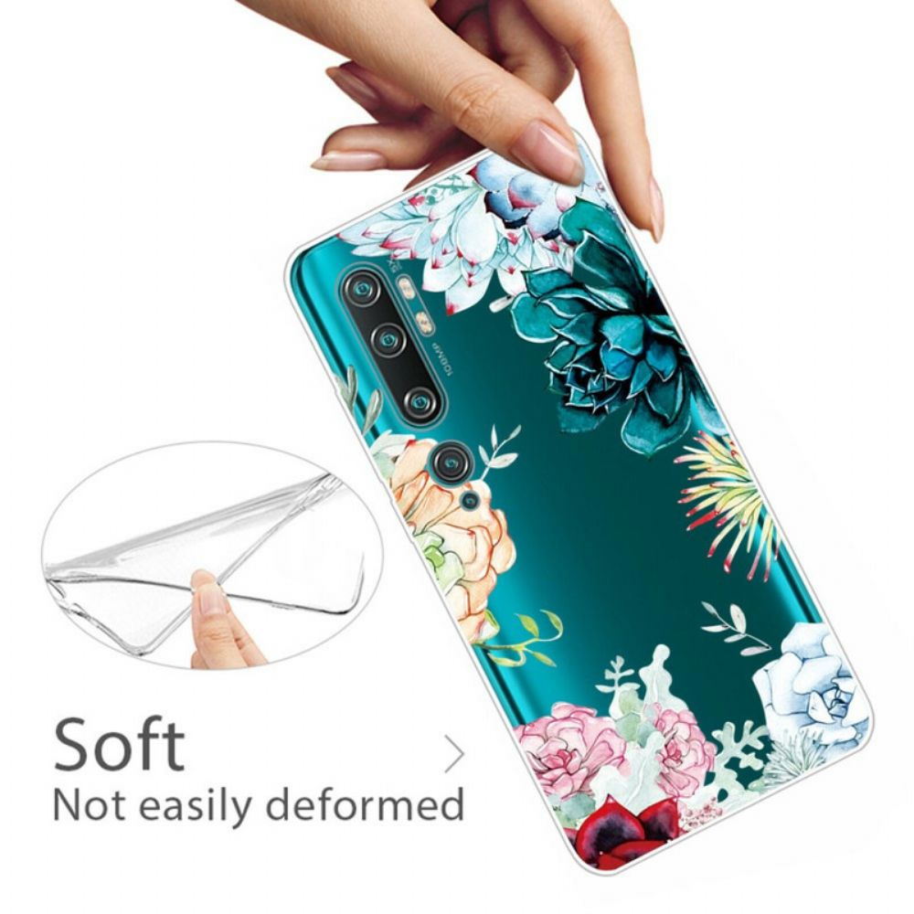 Hoesje voor Xiaomi Mi Note 10 / 10 Pro Naadloze Aquarelbloemen