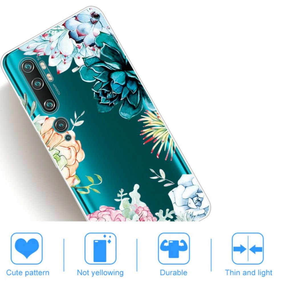 Hoesje voor Xiaomi Mi Note 10 / 10 Pro Naadloze Aquarelbloemen