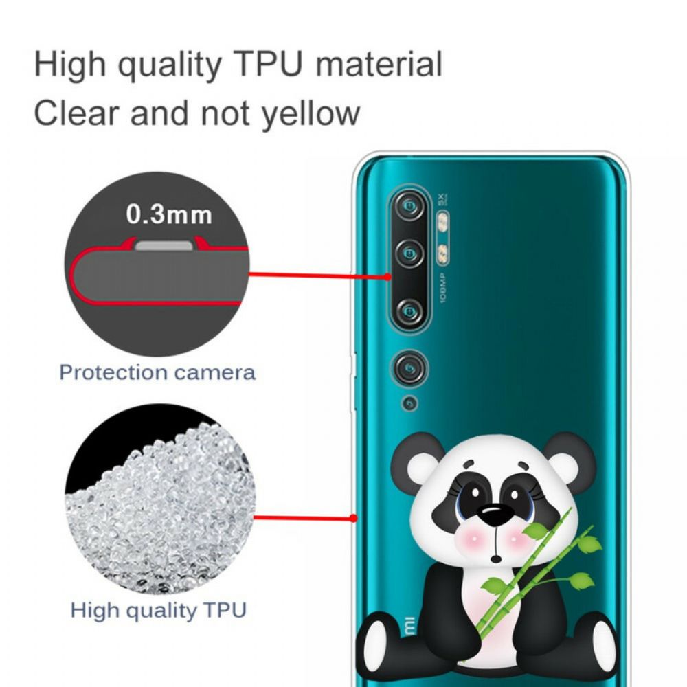 Hoesje voor Xiaomi Mi Note 10 / 10 Pro Transparante Verdrietige Panda