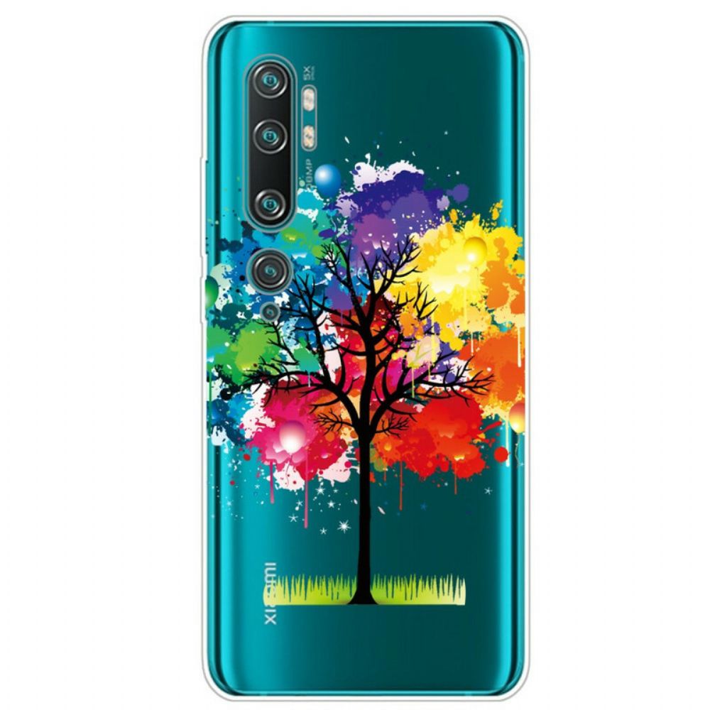 Hoesje voor Xiaomi Mi Note 10 / 10 Pro Transparante Waterverfboom