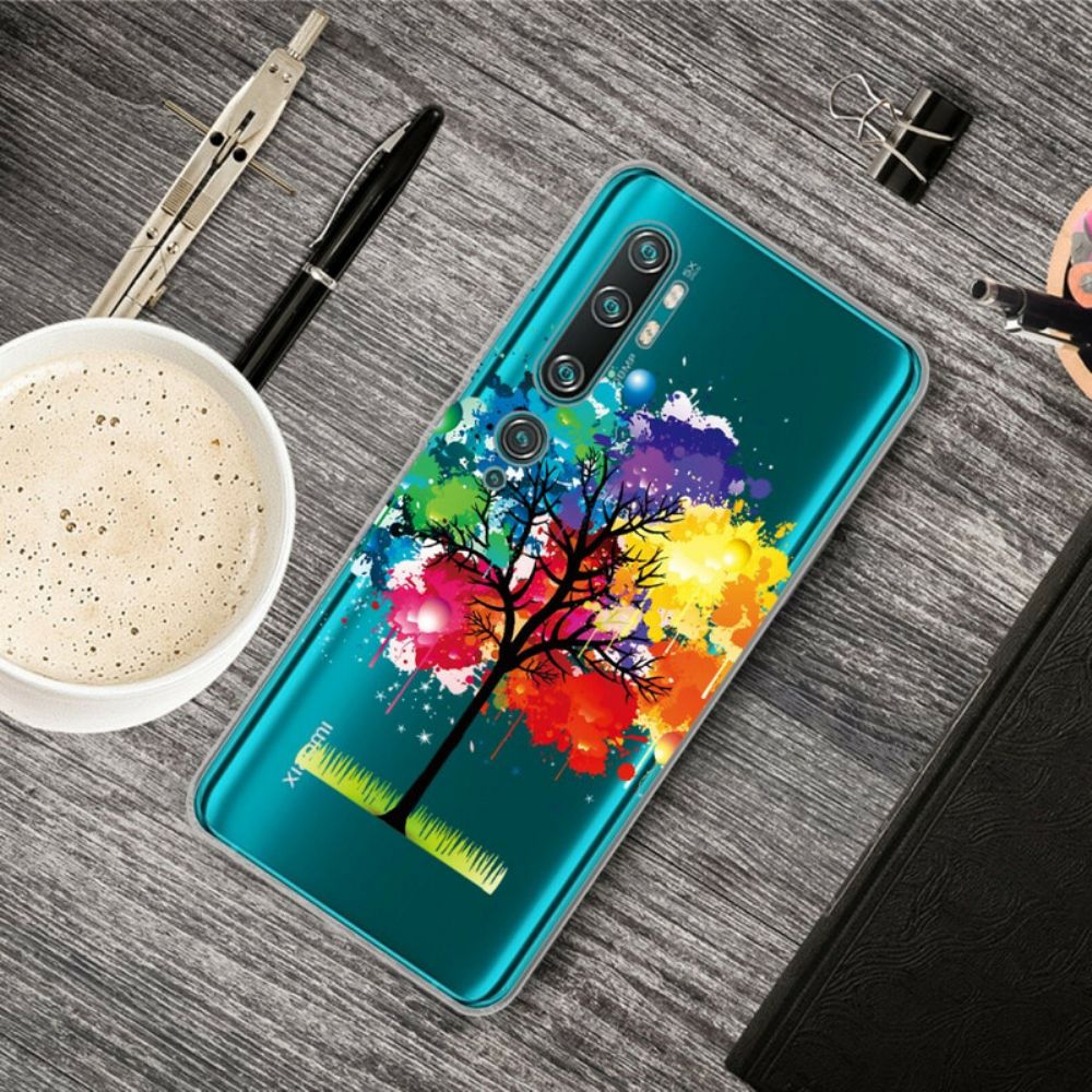 Hoesje voor Xiaomi Mi Note 10 / 10 Pro Transparante Waterverfboom