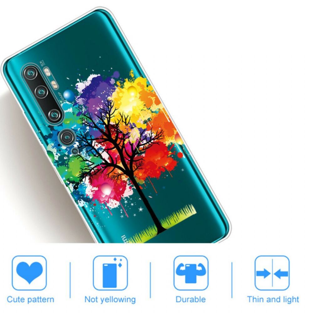 Hoesje voor Xiaomi Mi Note 10 / 10 Pro Transparante Waterverfboom