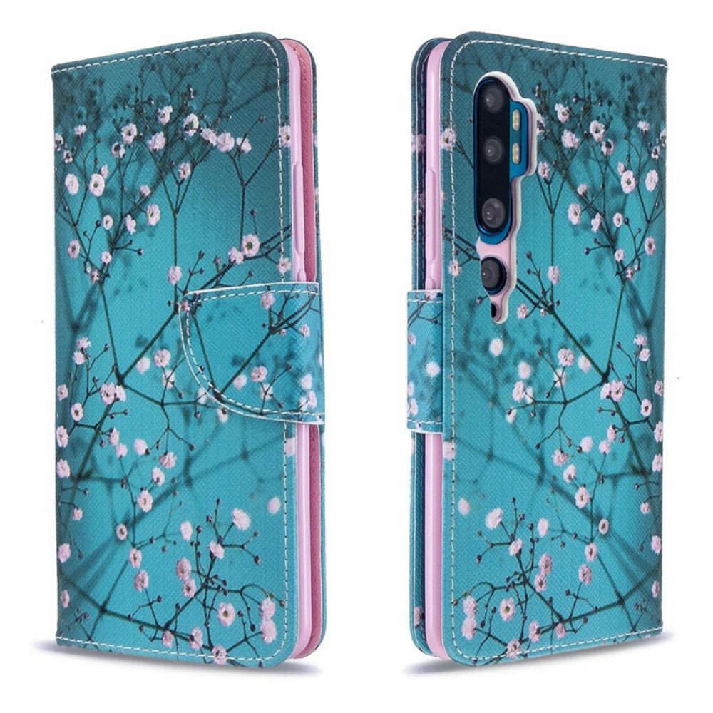 Leren Hoesje voor Xiaomi Mi Note 10 / 10 Pro Bloeiende Boom